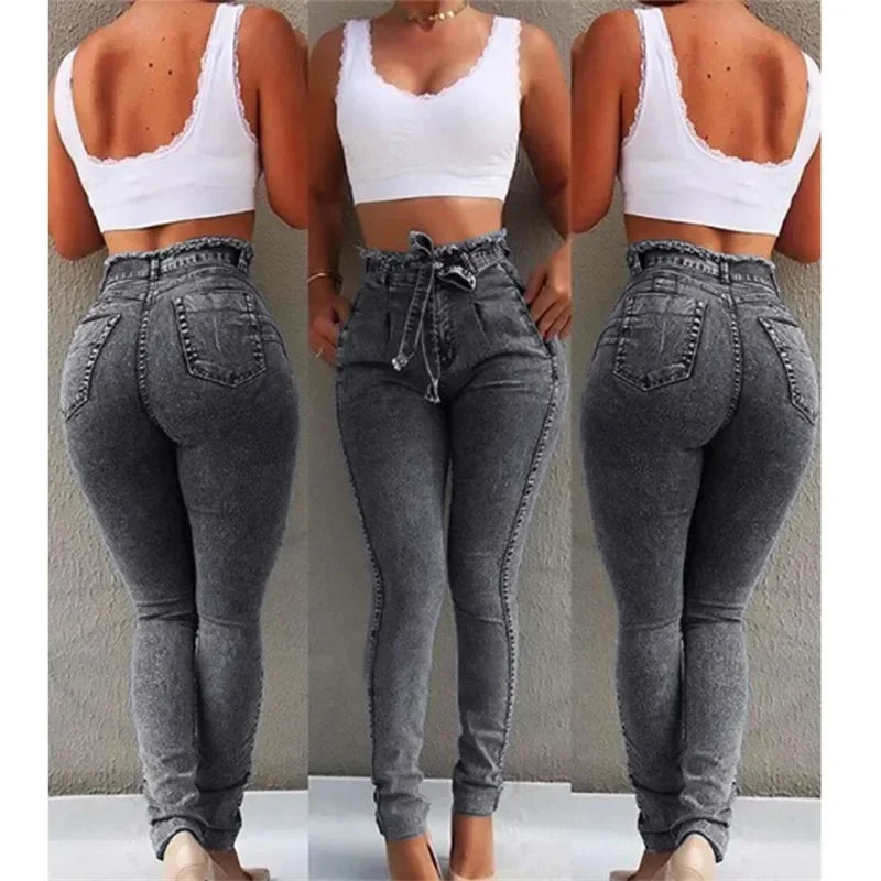 High Waist Denim Stretch Jeans – Sexy & Bequem